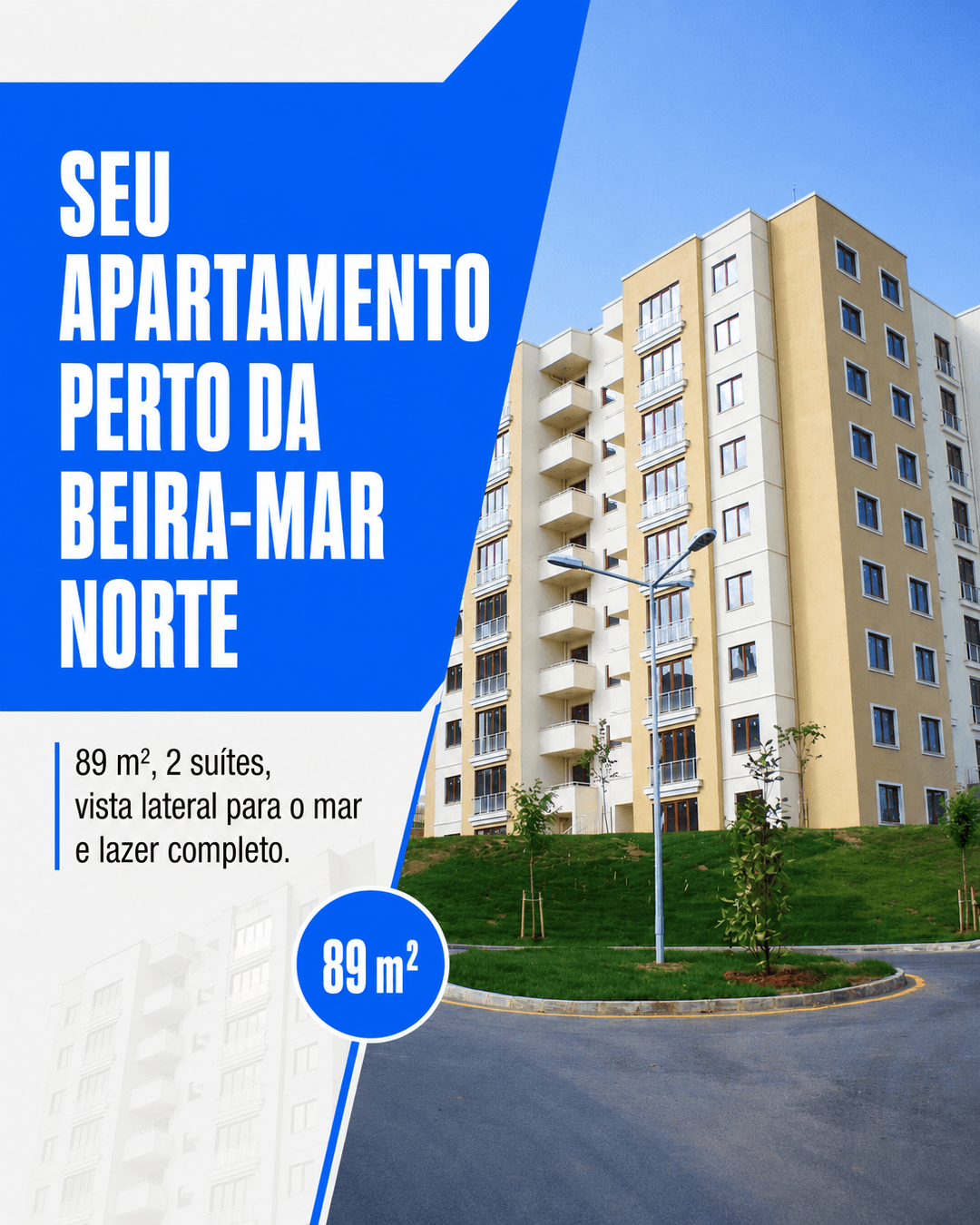 Post de imobiliária criado no Pomake