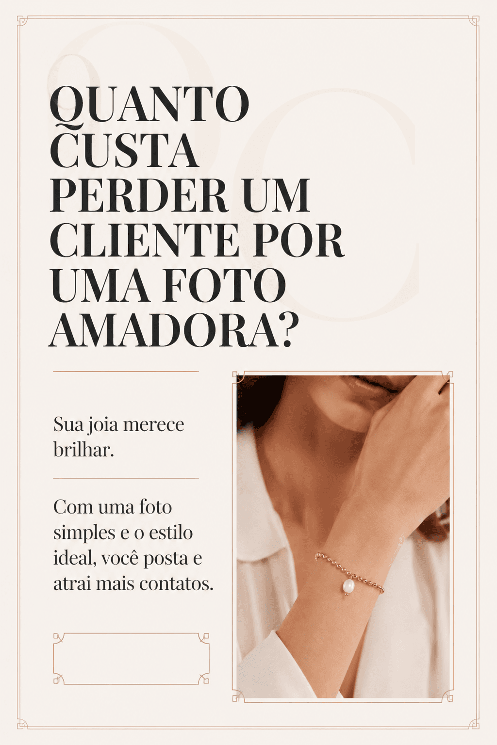 Post de joalheria criado no Pomake