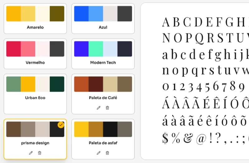 Cores e Fonte da marca